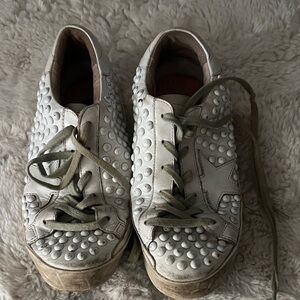 Golden Goose White Studded Sneakers